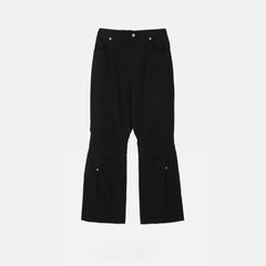 Half-Banded Cargo Bootcut Pants