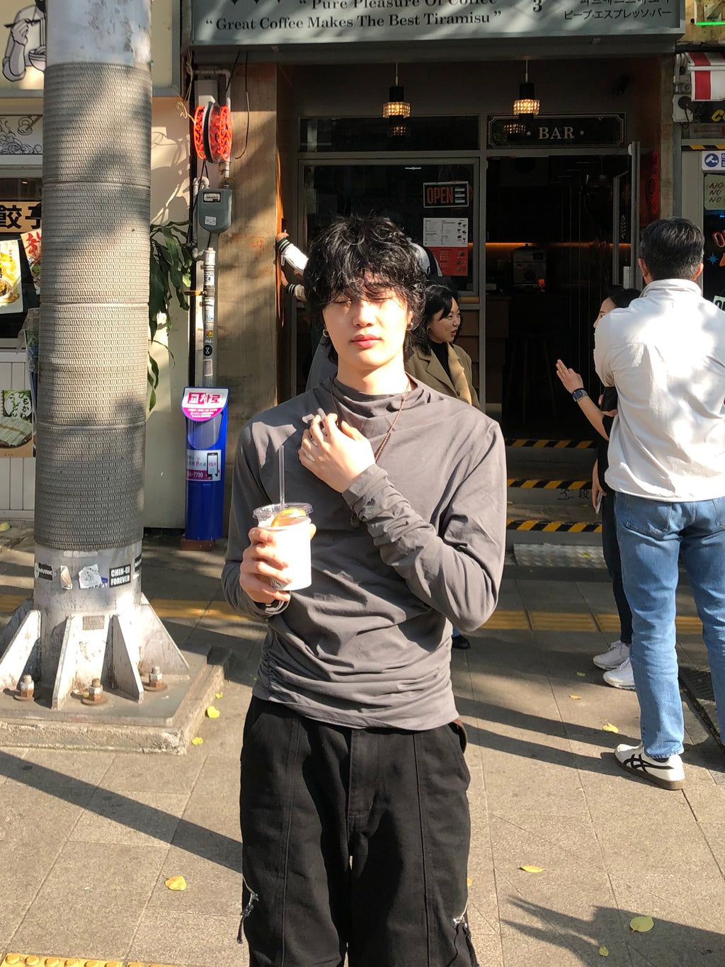 Soft Shirring Long Sleeve Top