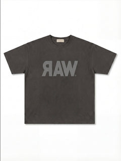 Bio-Washed Semi-Crop Graphic T-Shirt