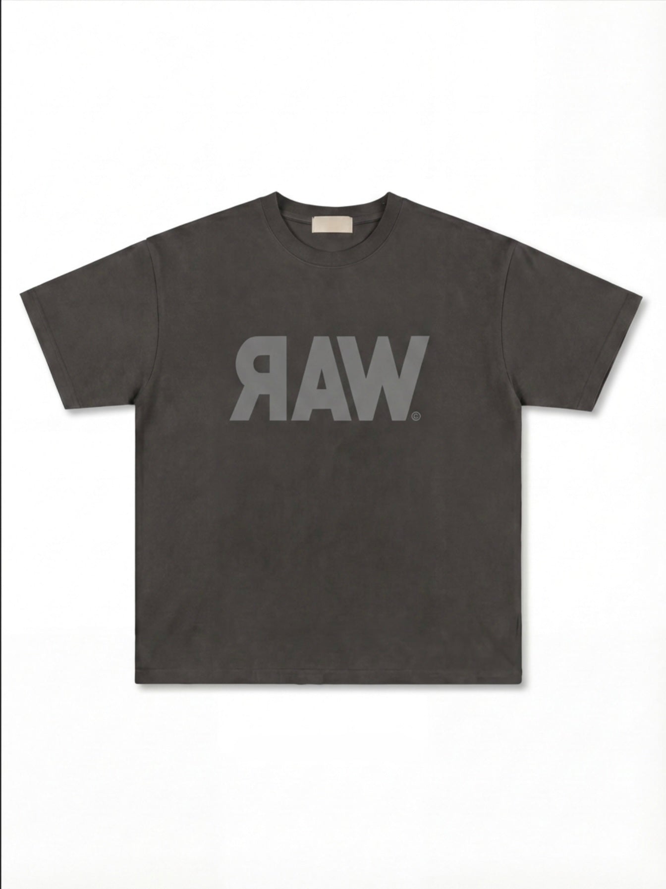 Bio-Washed Semi-Crop Graphic T-Shirt