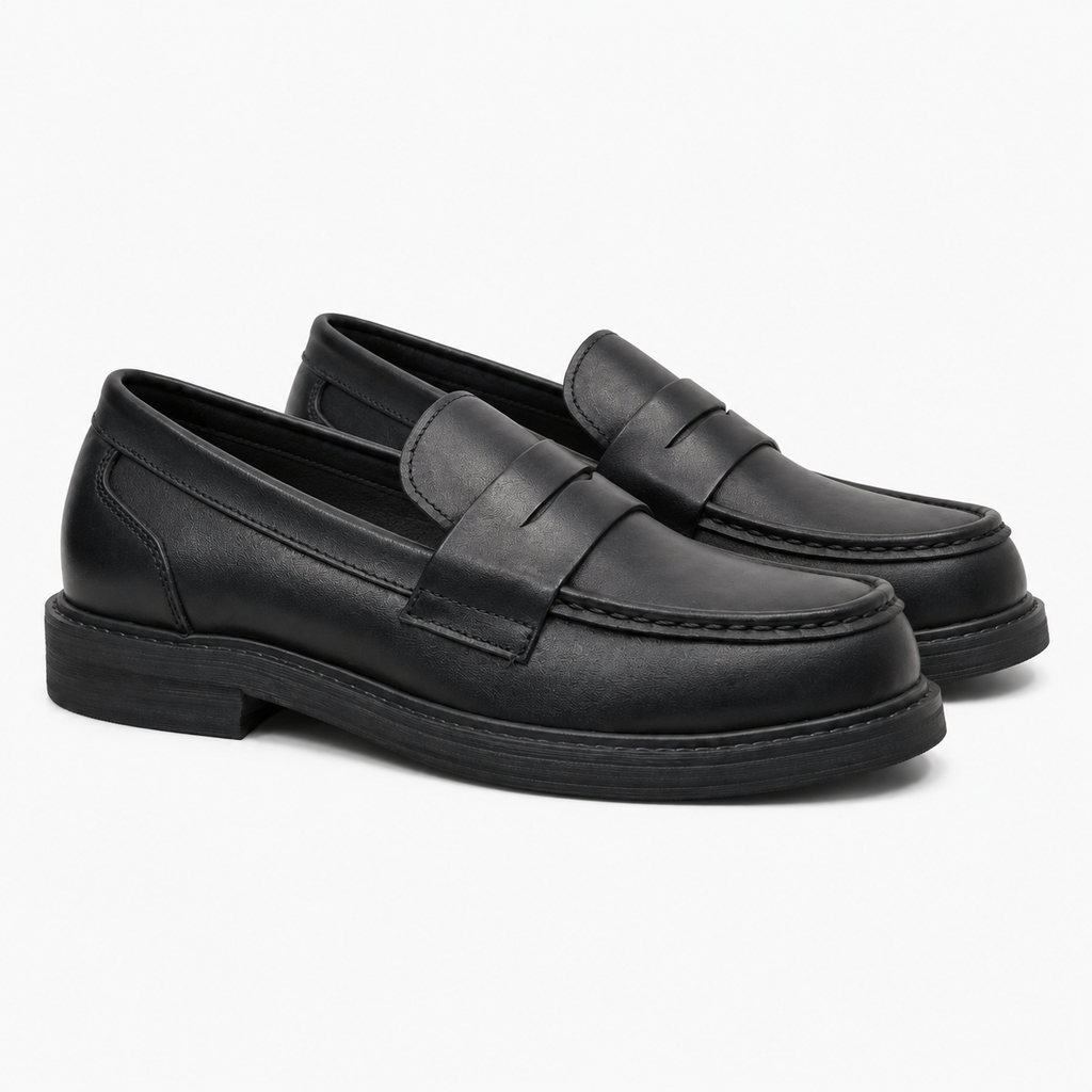Moc-Toe Leather Penny Loafers