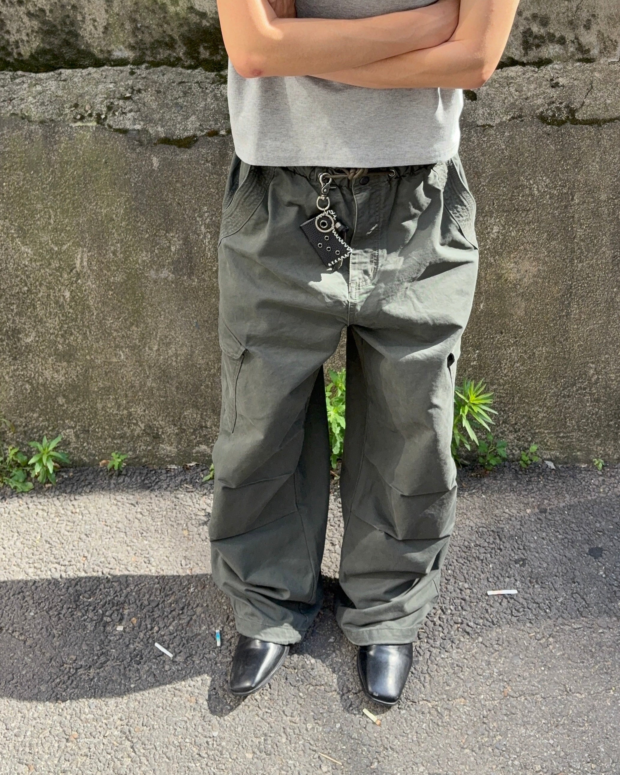 Snap-Pocket Cotton Cargo Pants