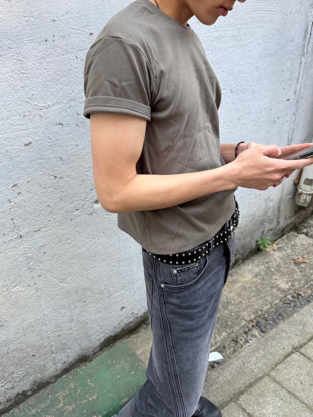 Ribbed Muscle-Fit Crew T-Shirt