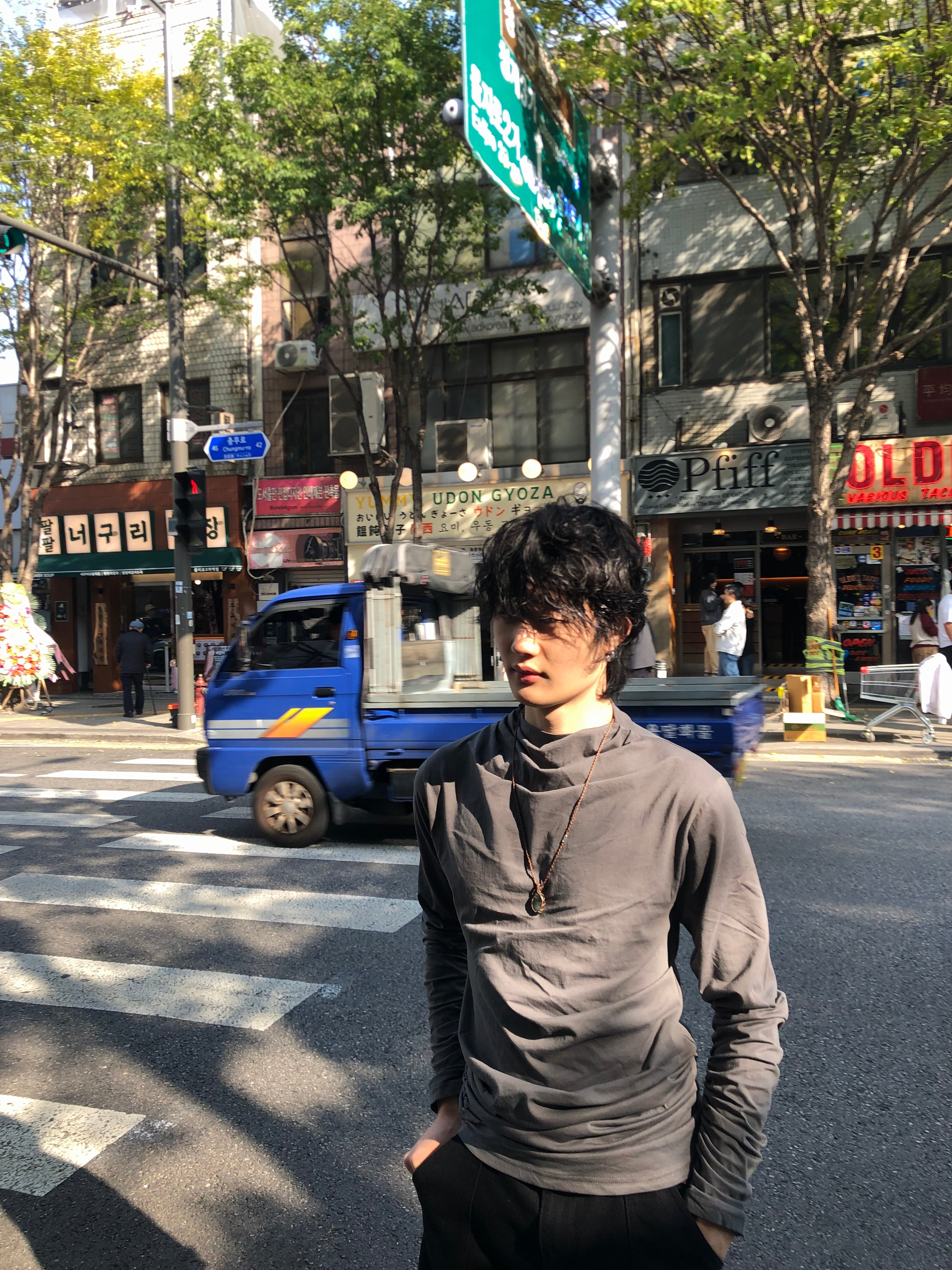 Soft Shirring Long Sleeve Top