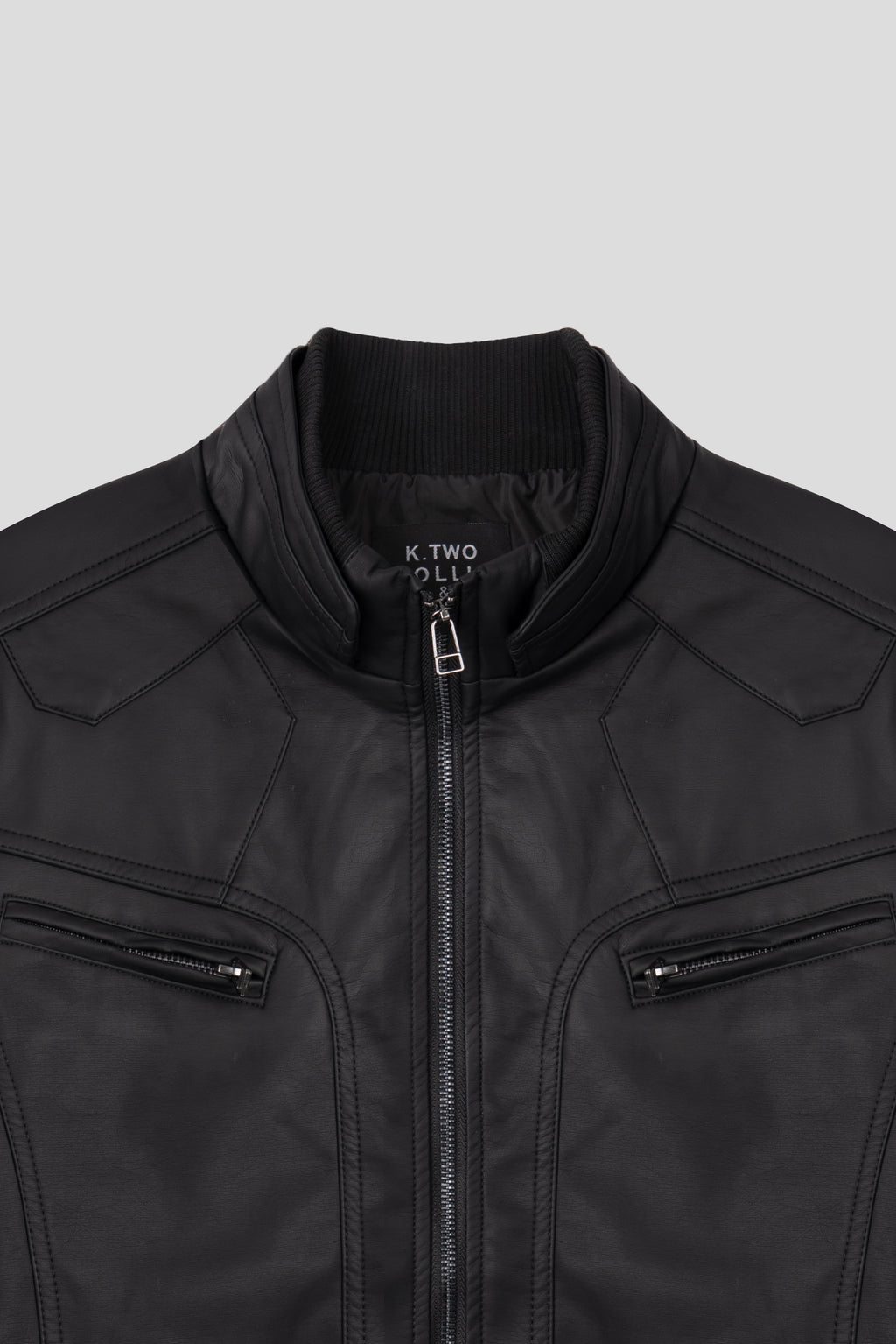 Y2k began leather biker jacket
