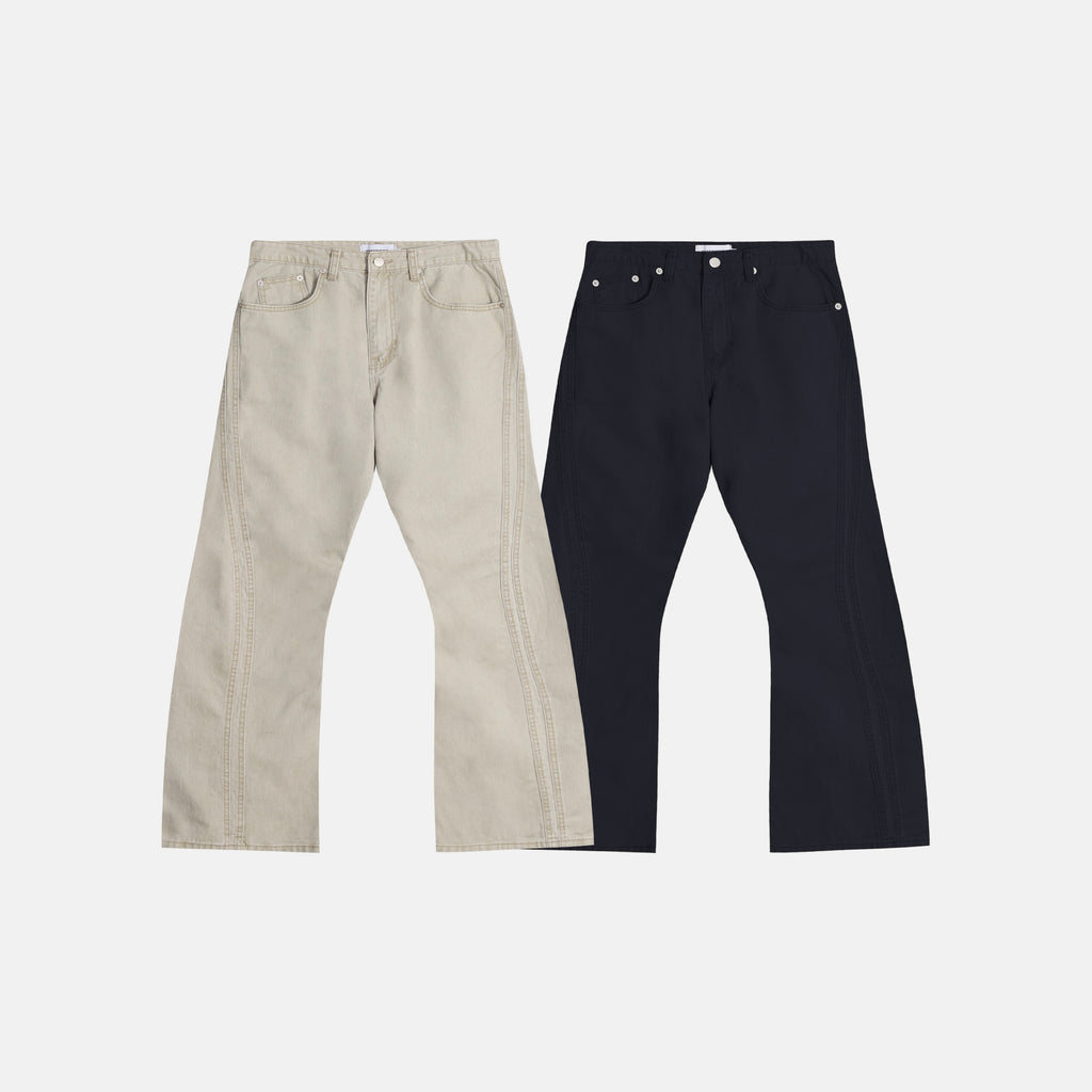 Washed Seam Flare Pants