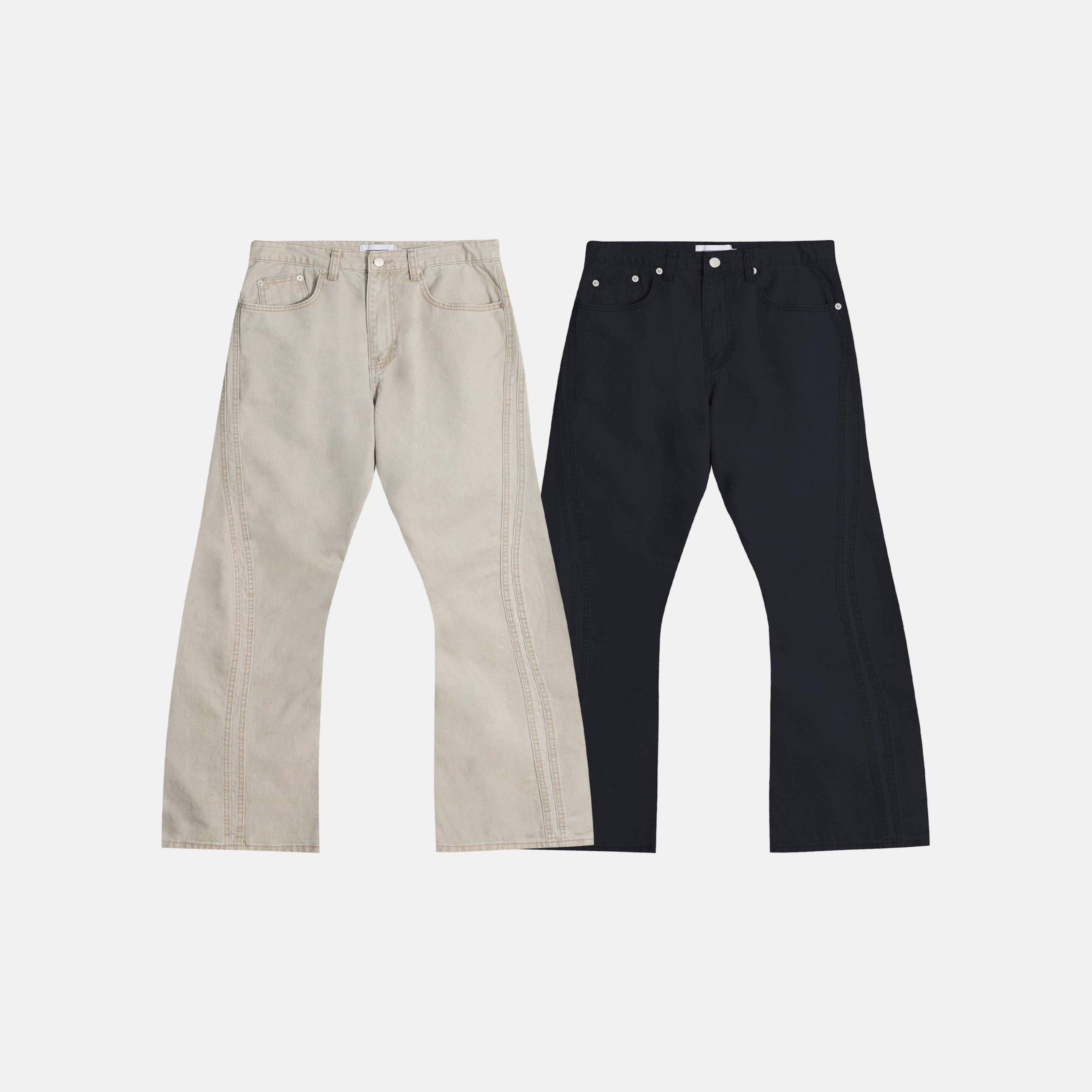 Washed Seam Flare Pants