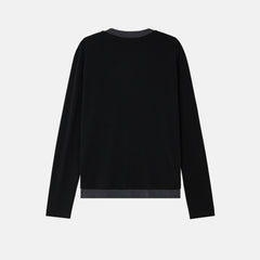 Buckle-Detail Layered Long Sleeve Top