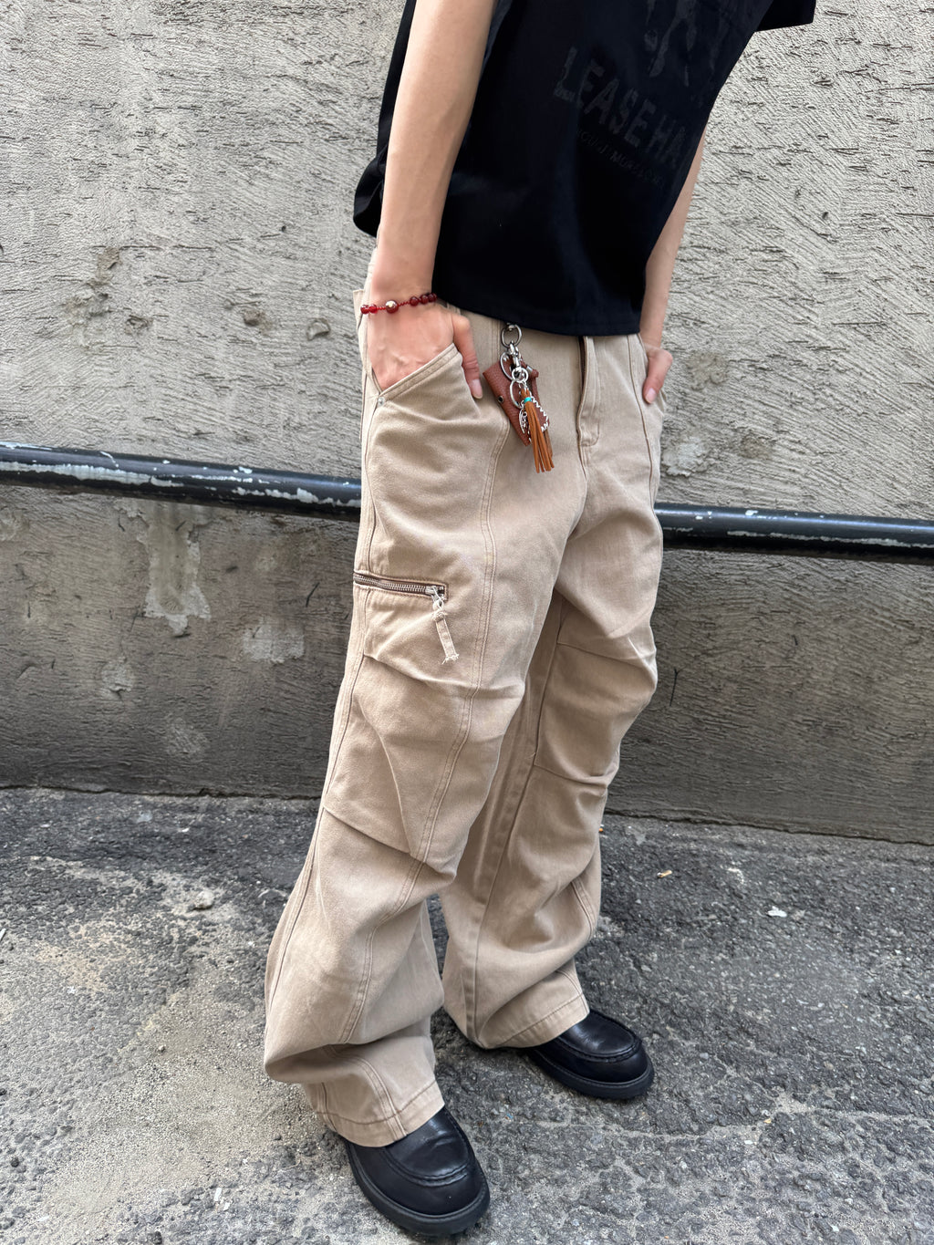 Panel-Dyed Cargo Pants