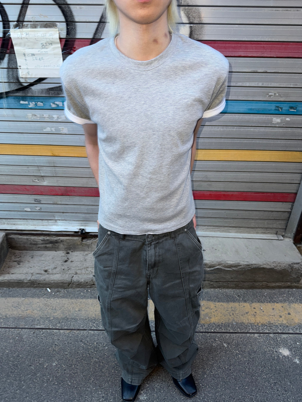 Ribbed Muscle-Fit Crew T-Shirt