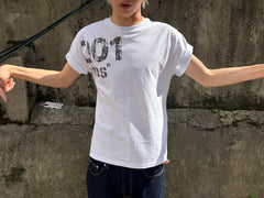 001 Crack Graphic Semi-Crop T-Shirt
