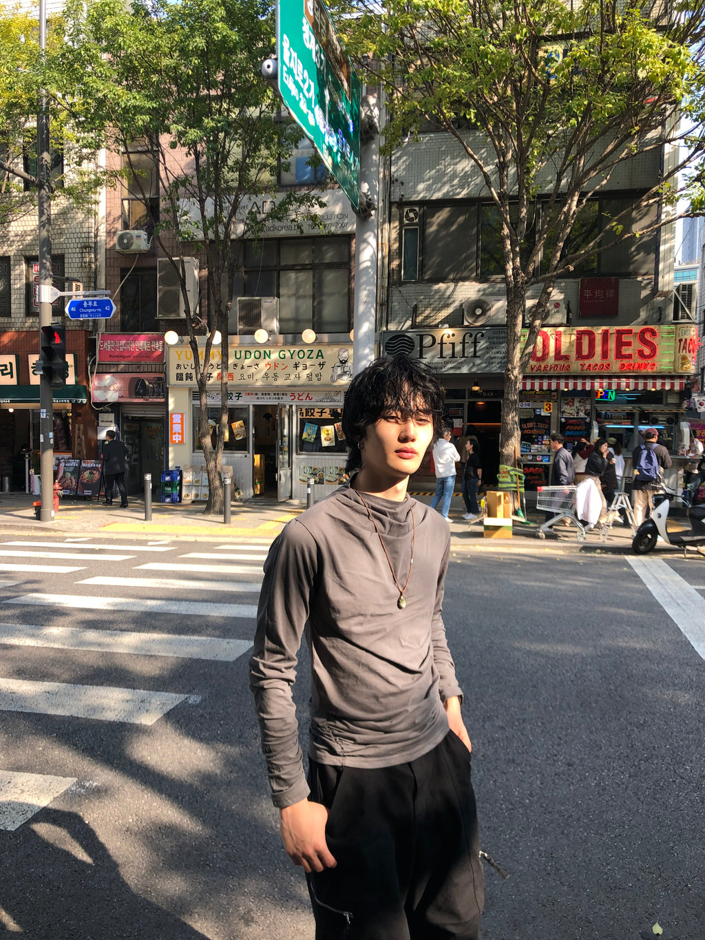 Soft Shirring Long Sleeve Top