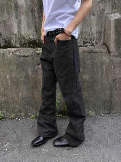 Washed Seam Flare Pants