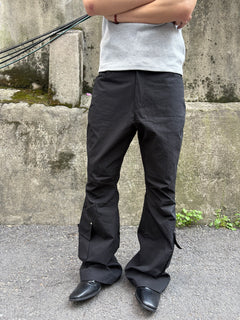 Half-Banded Cargo Bootcut Pants