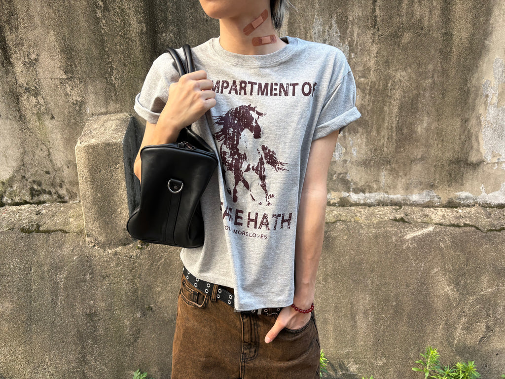Distressed Horse Graphic Cotton Tee