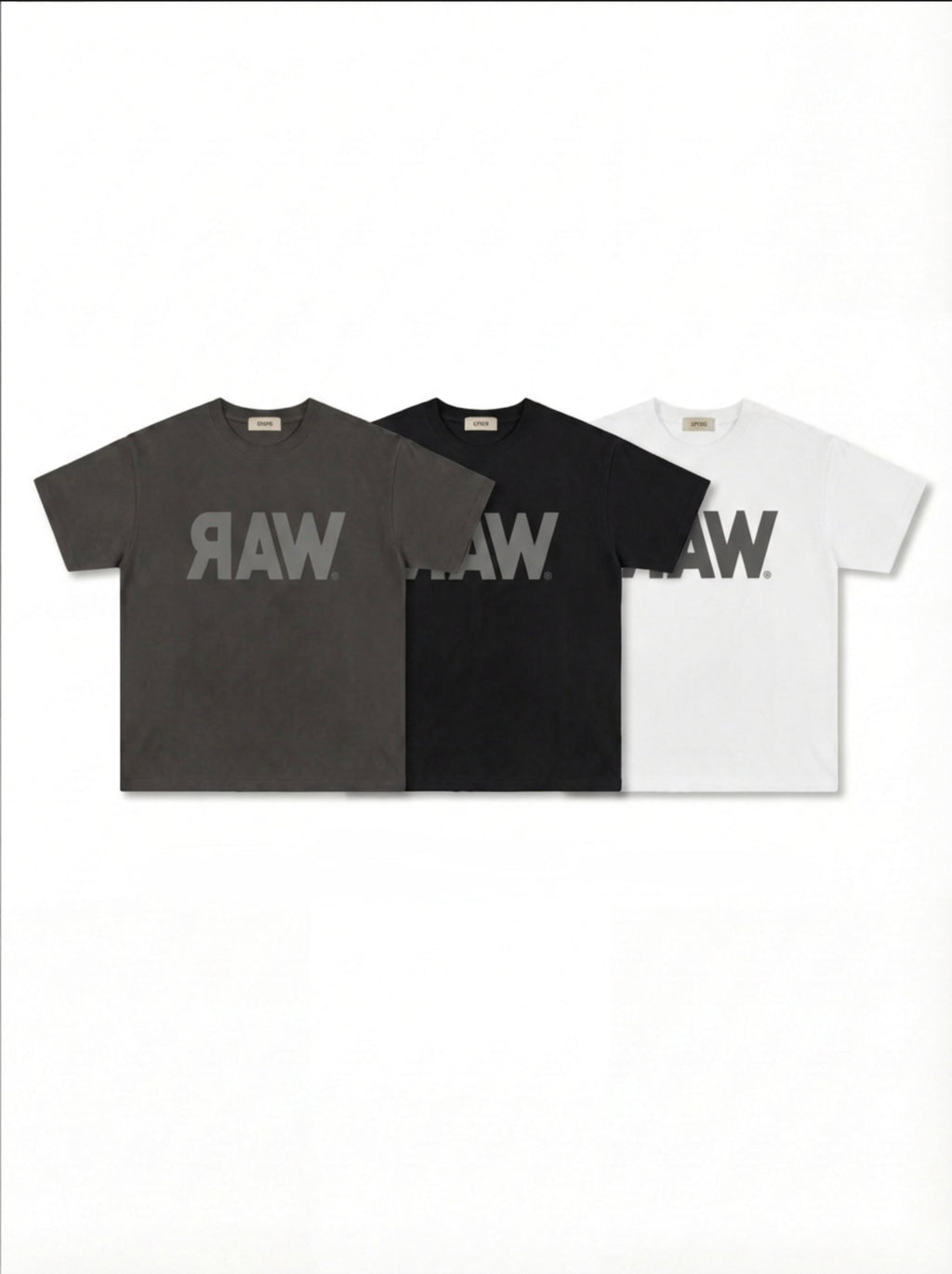 Bio-Washed Semi-Crop Graphic T-Shirt
