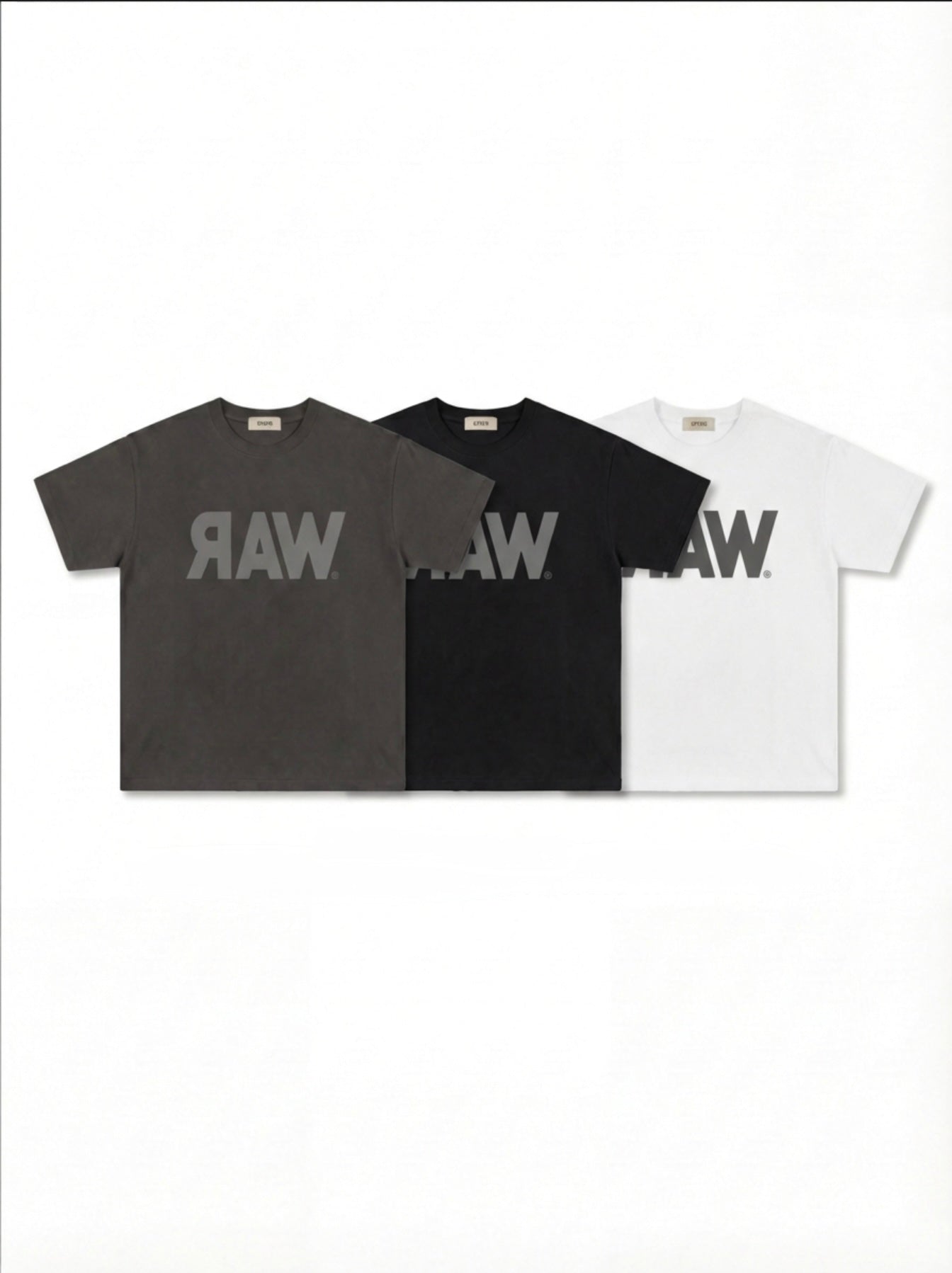 Bio-Washed Semi-Crop Graphic T-Shirt