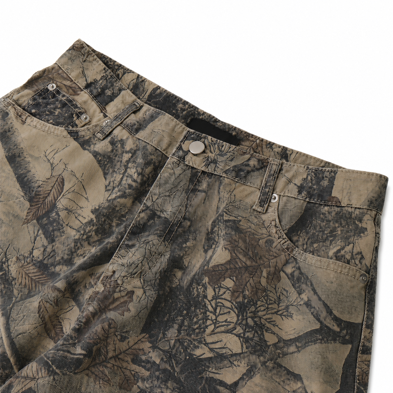 Washed Forest-Camo Balloon Pants