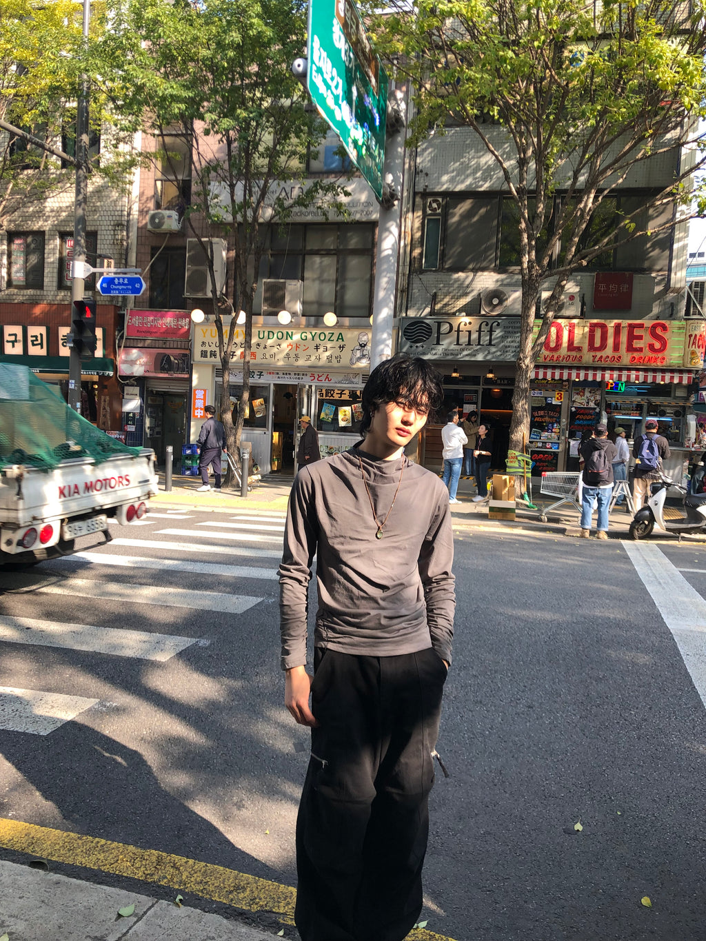 Soft Shirring Long Sleeve Top