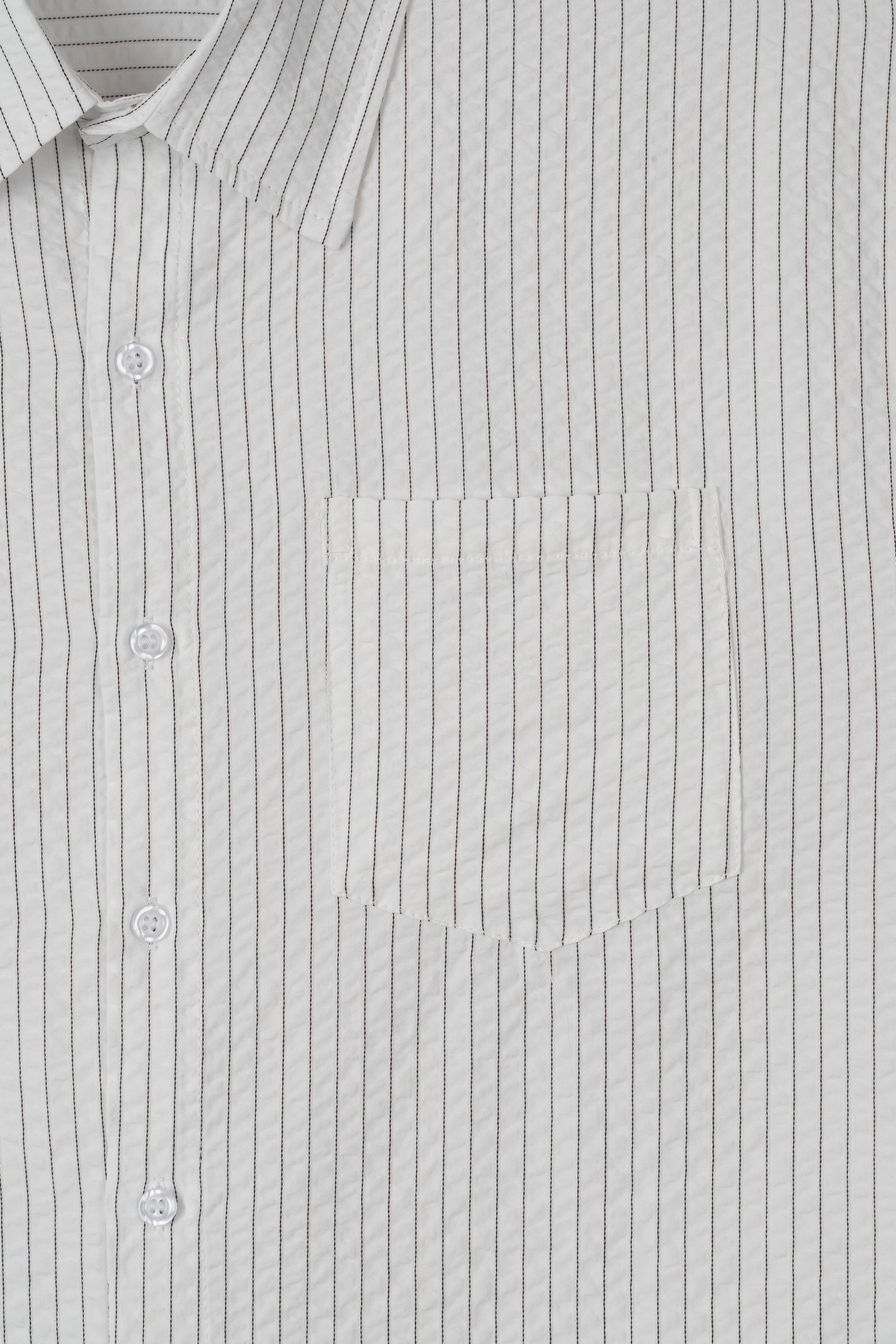 Textured Stripe Seersucker Shirt