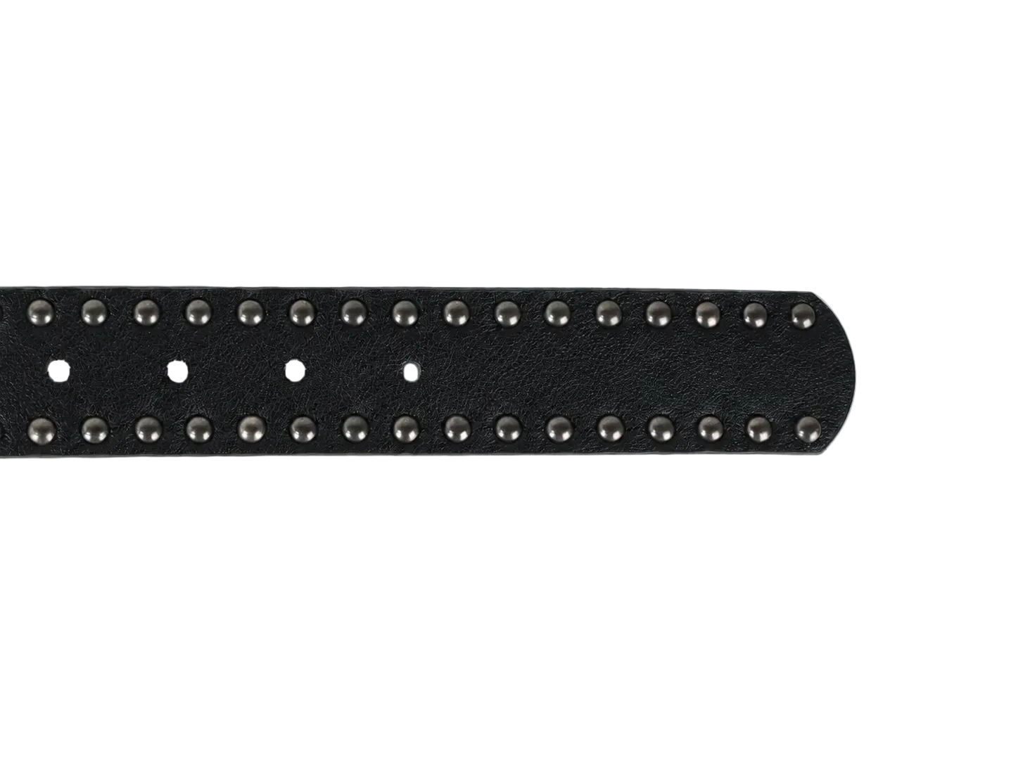 Double-Row Studded Black Belt