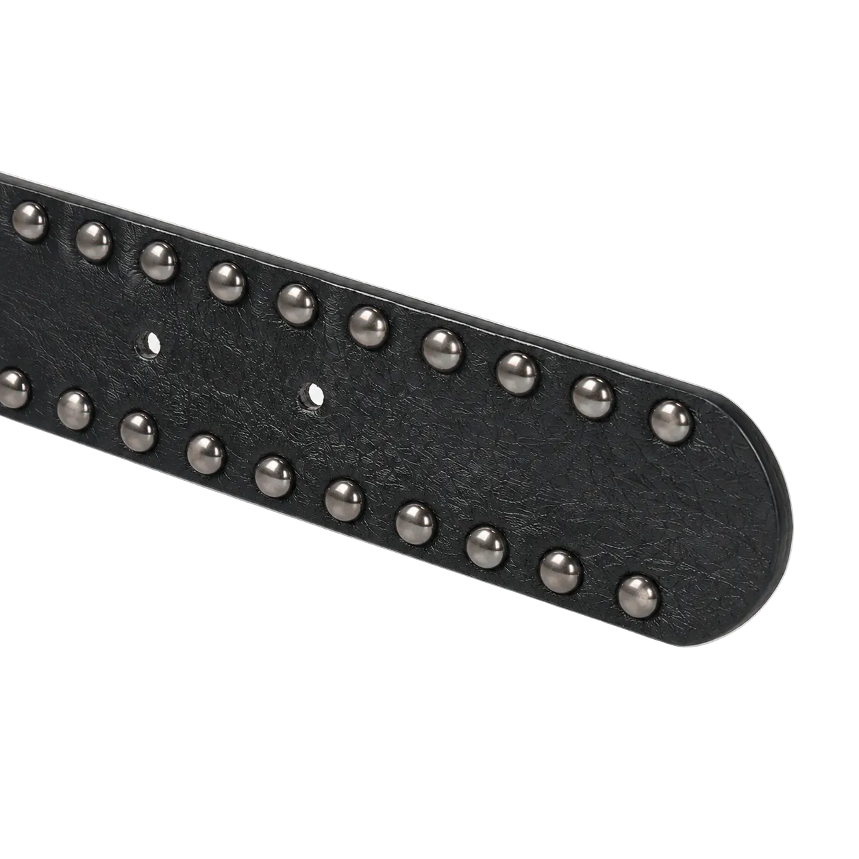 Double-Row Studded Black Belt