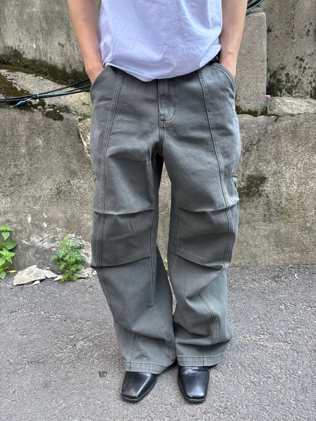 Panel-Dyed Cargo Pants