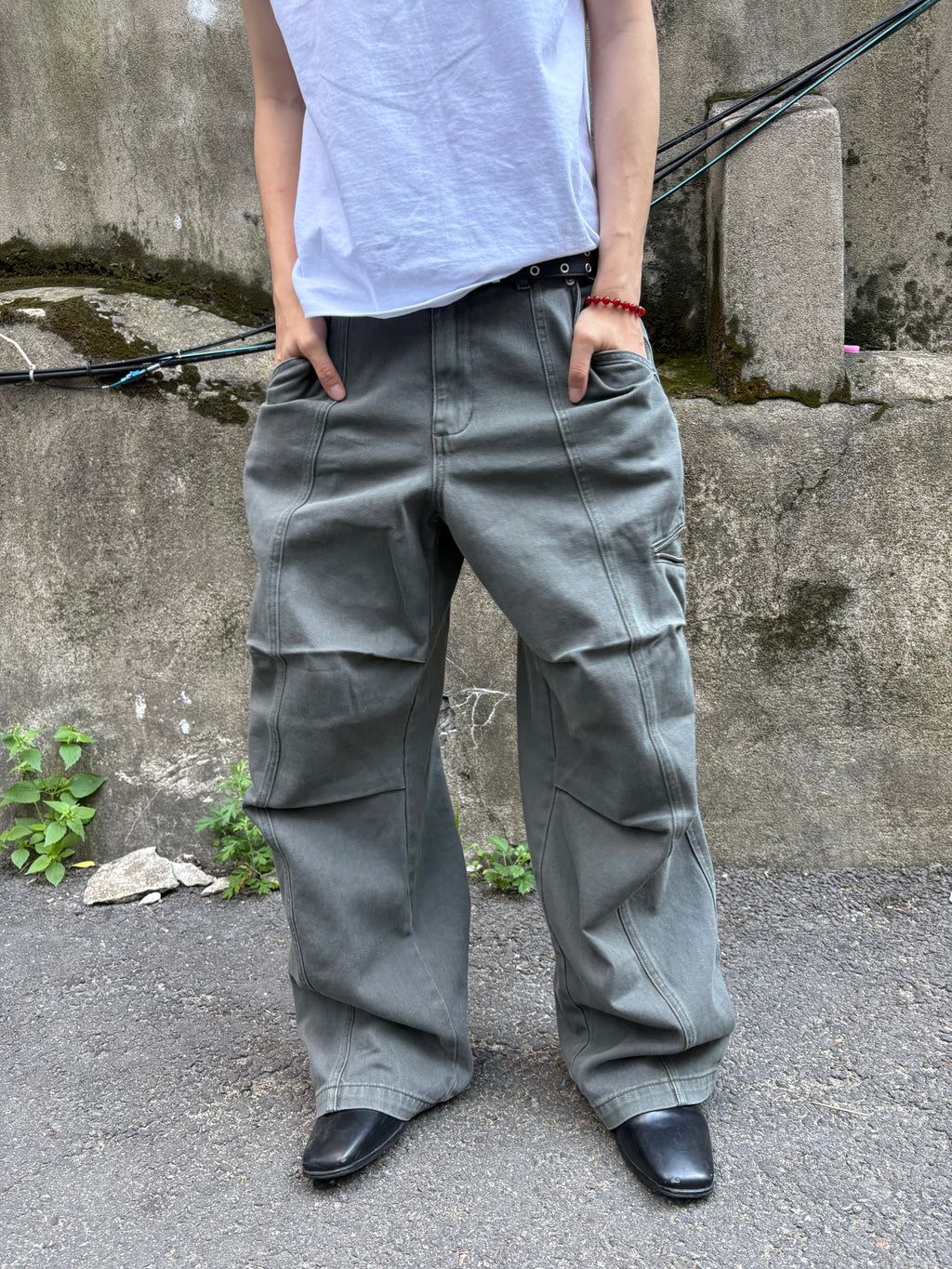 Panel-Dyed Cargo Pants