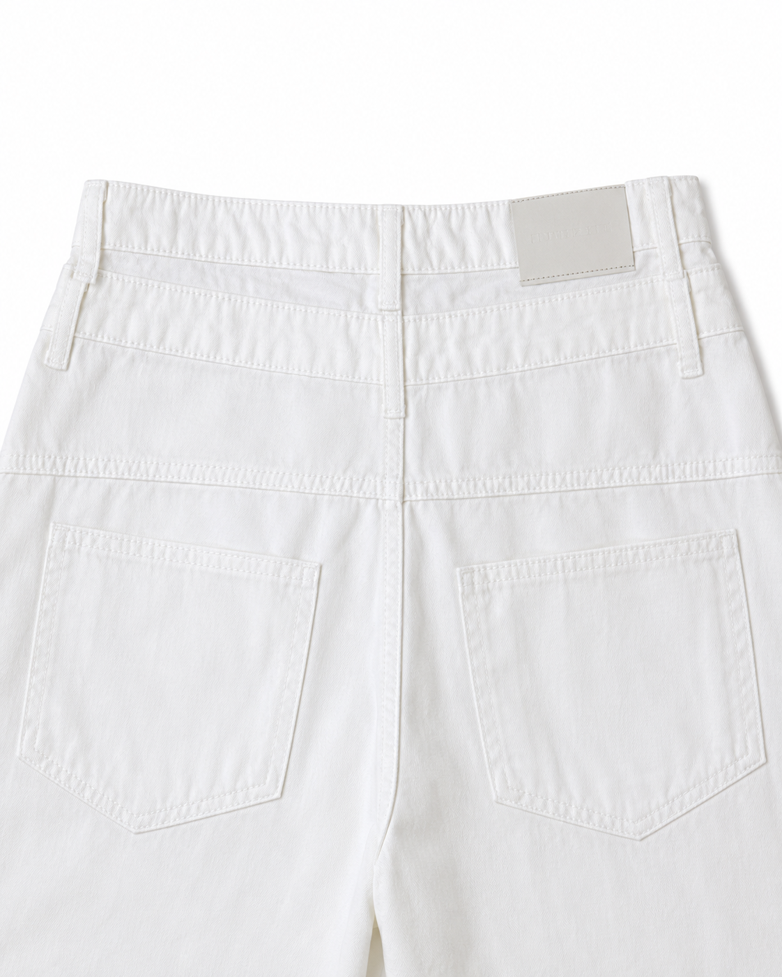 Button-Fly Layered Wide Cotton Pants