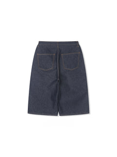 Graphic Double-Knee Denim Bermuda Shorts