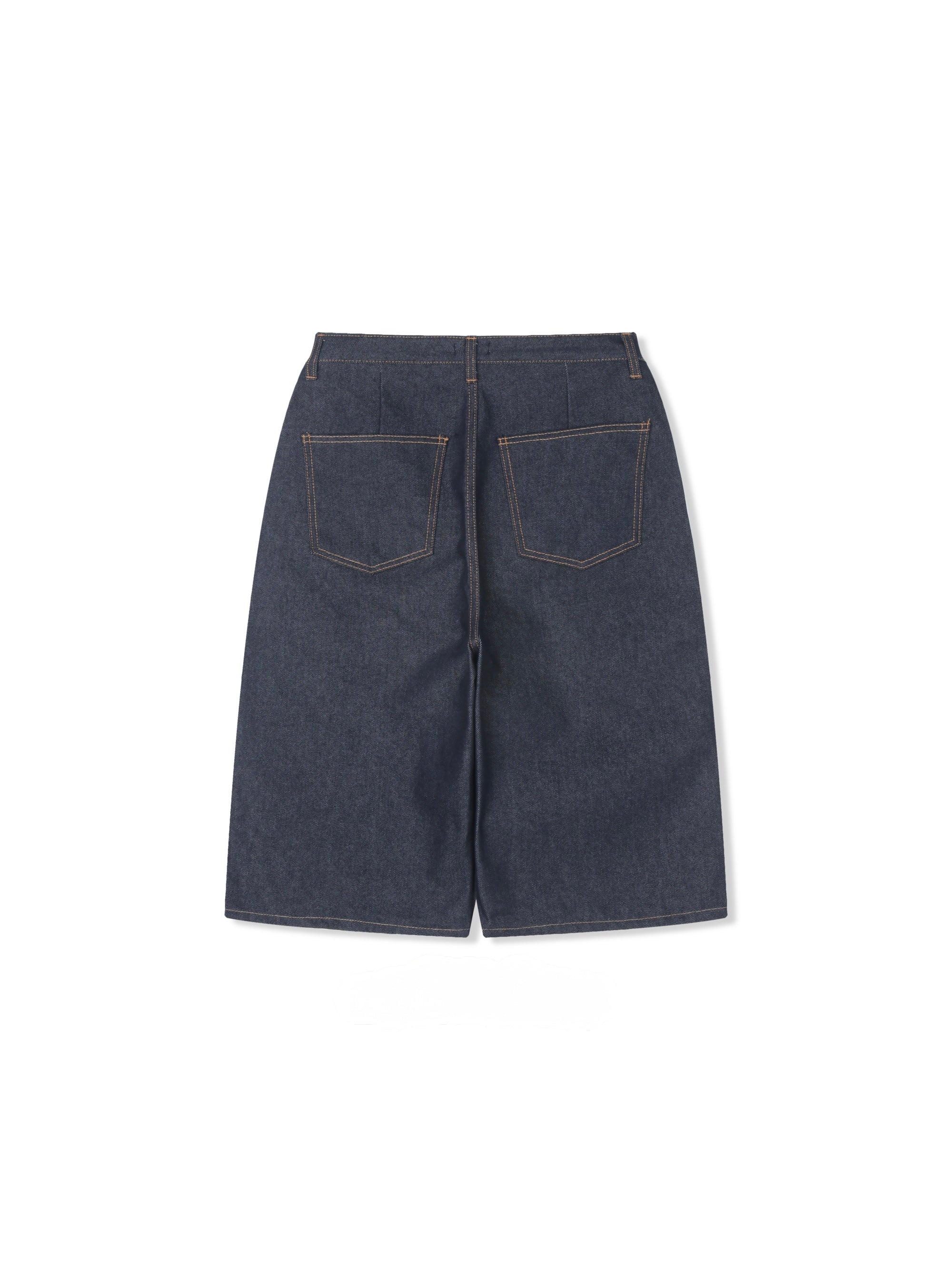 Graphic Double-Knee Denim Bermuda Shorts