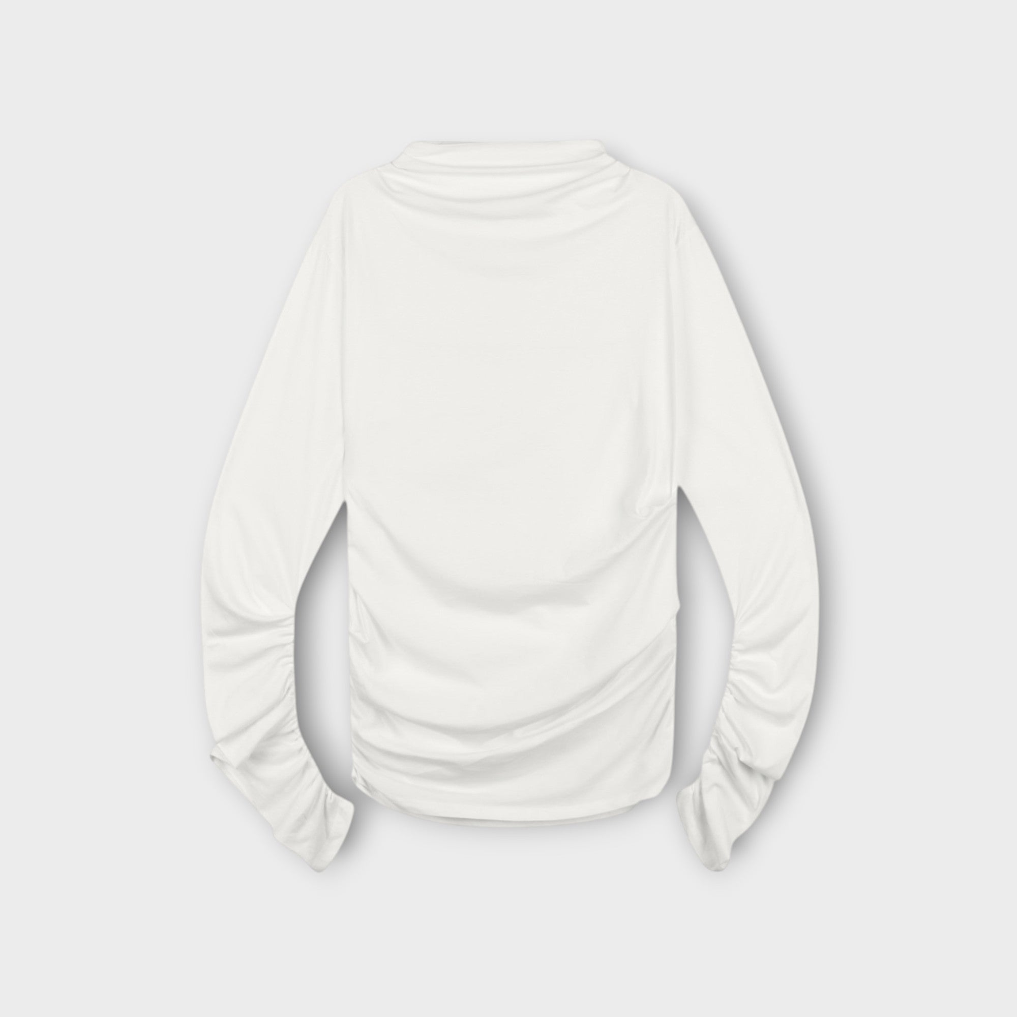 Soft Shirring Long Sleeve Top