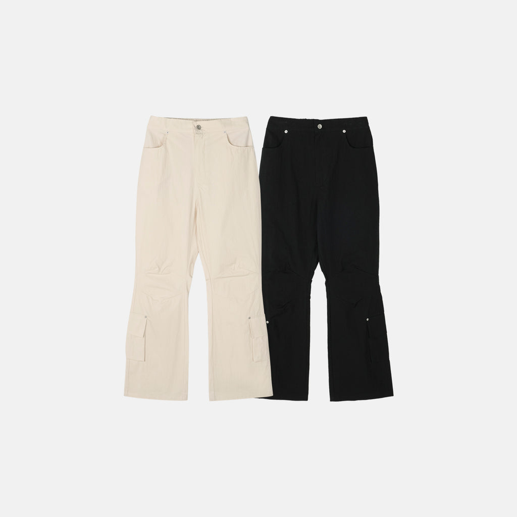 Half-Banded Cargo Bootcut Pants