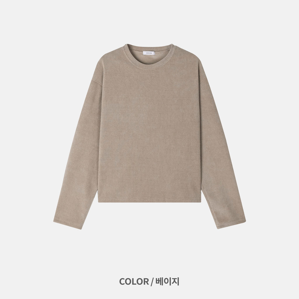 Waffle Knit Crop Long Sleeve