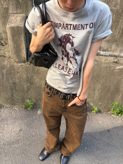 Distressed Horse Graphic Cotton Tee