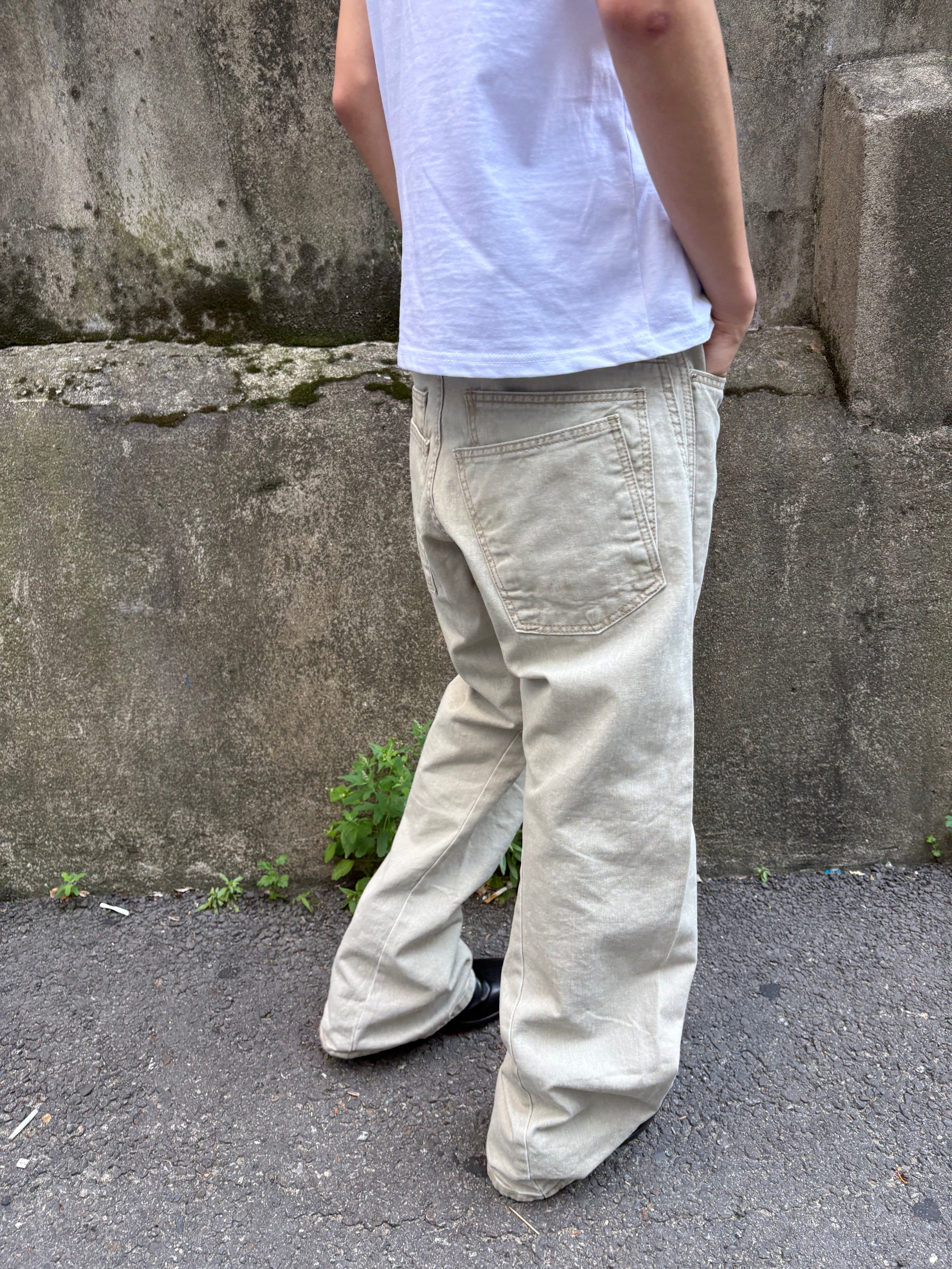 Washed Seam Flare Pants