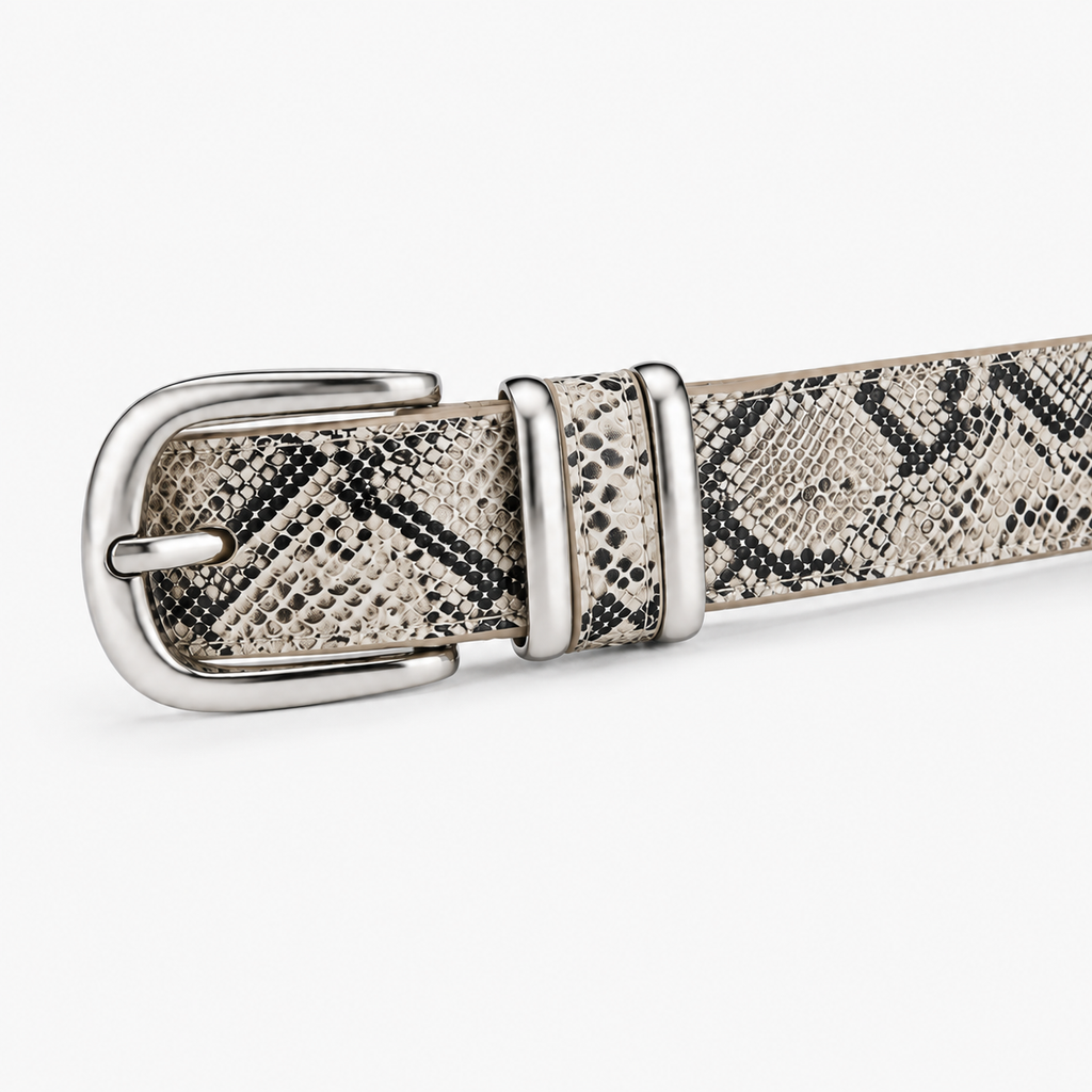 Python-Emboss Slim Belt