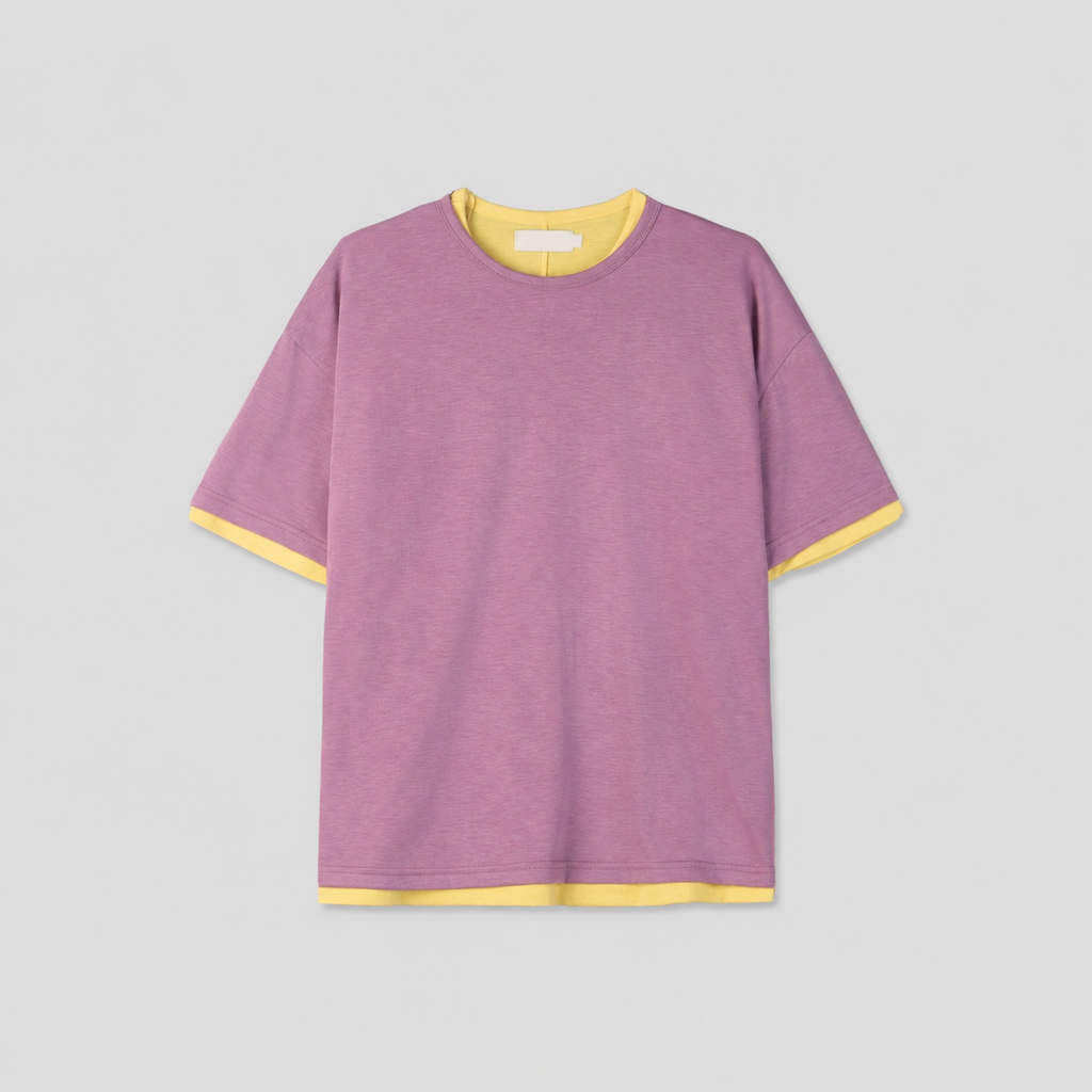 Layered-Cut Short Sleeve Tee