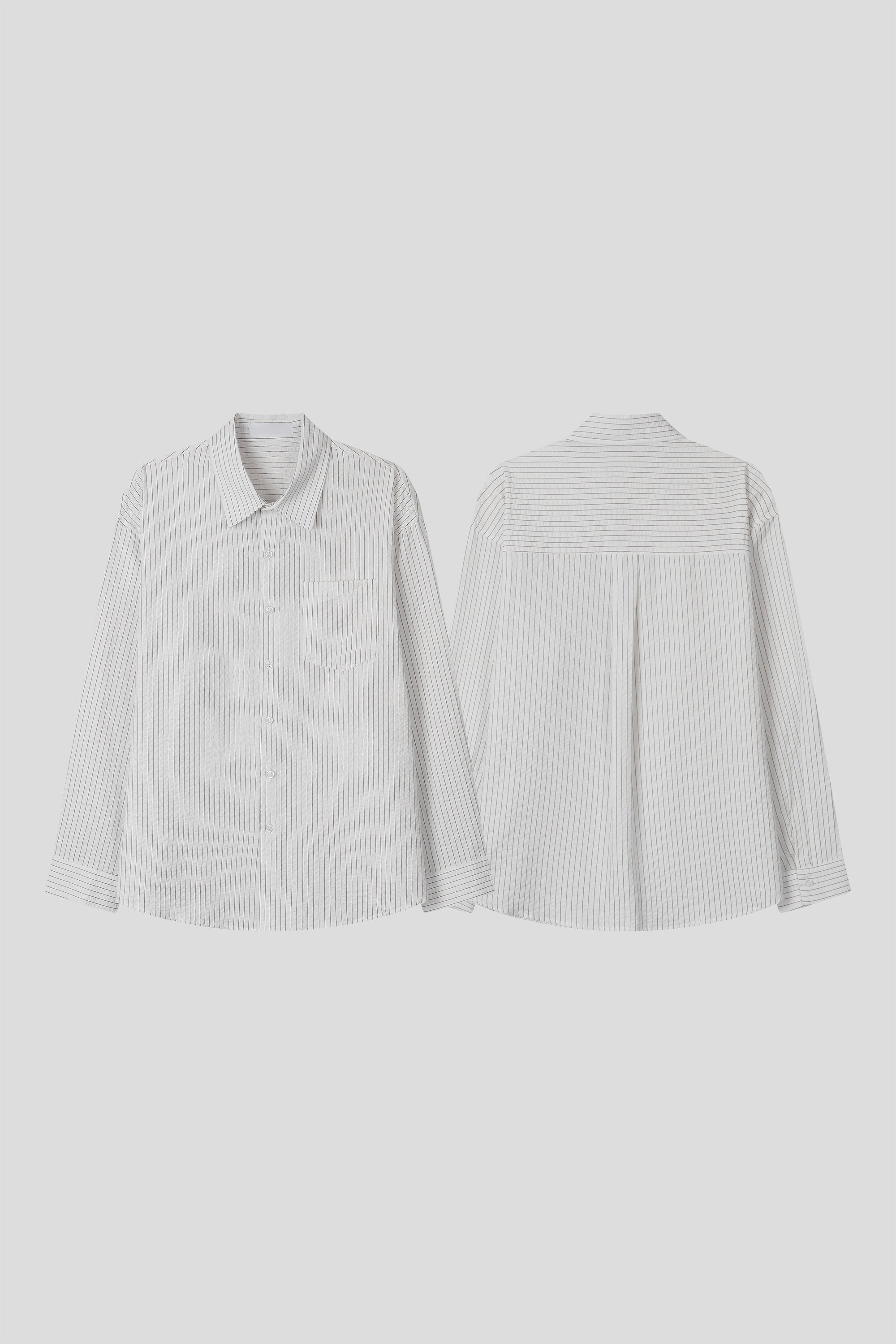 Textured Stripe Seersucker Shirt