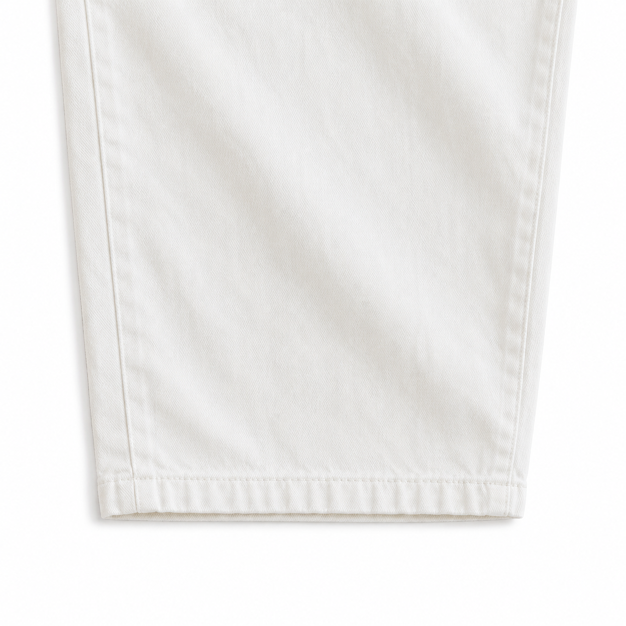 Button-Fly Layered Wide Cotton Pants