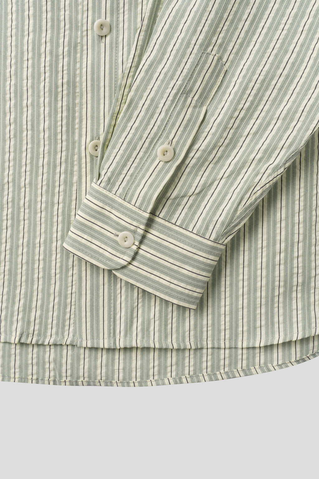 Taupe Seersucker Stripe Shirt