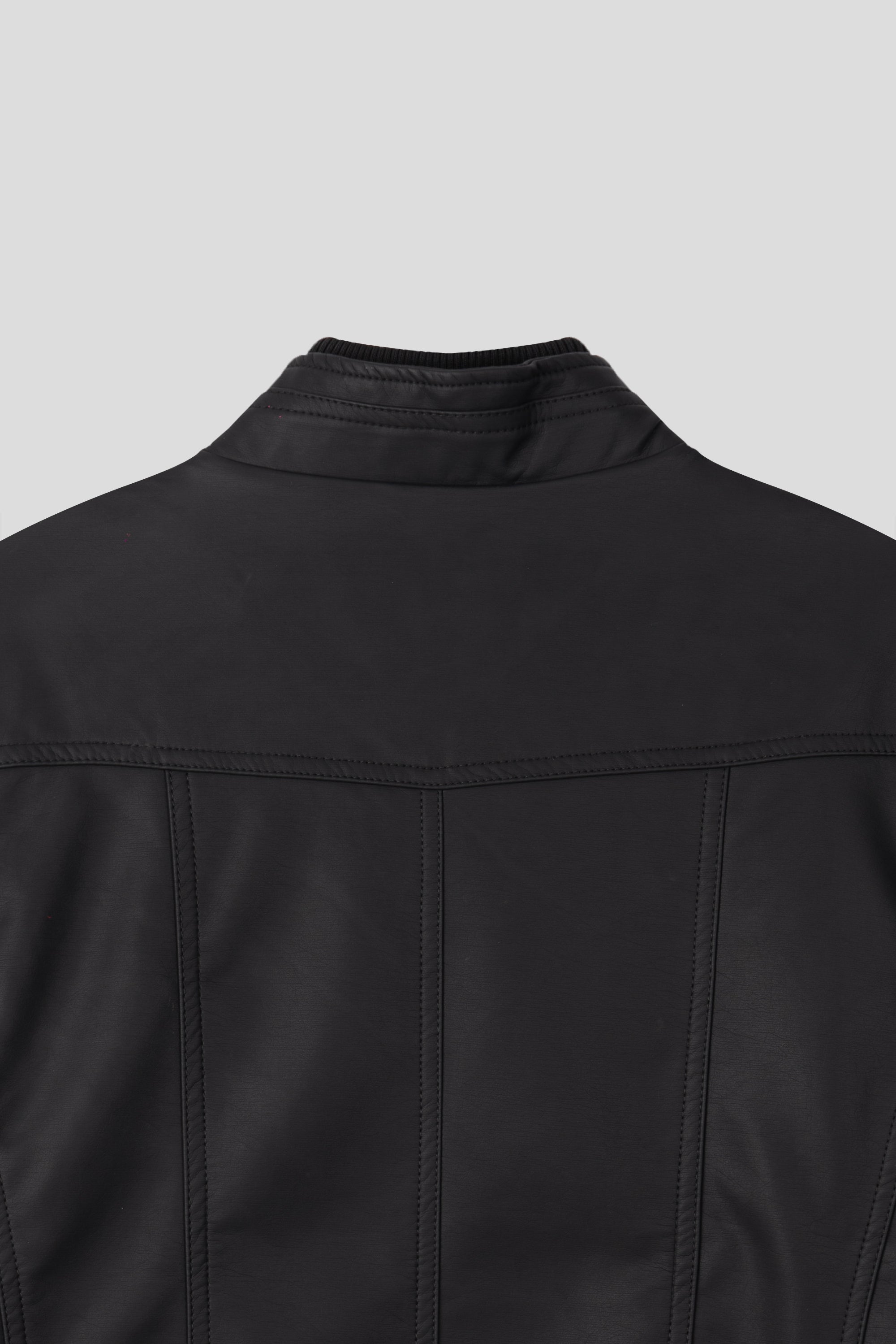 Y2k began leather biker jacket