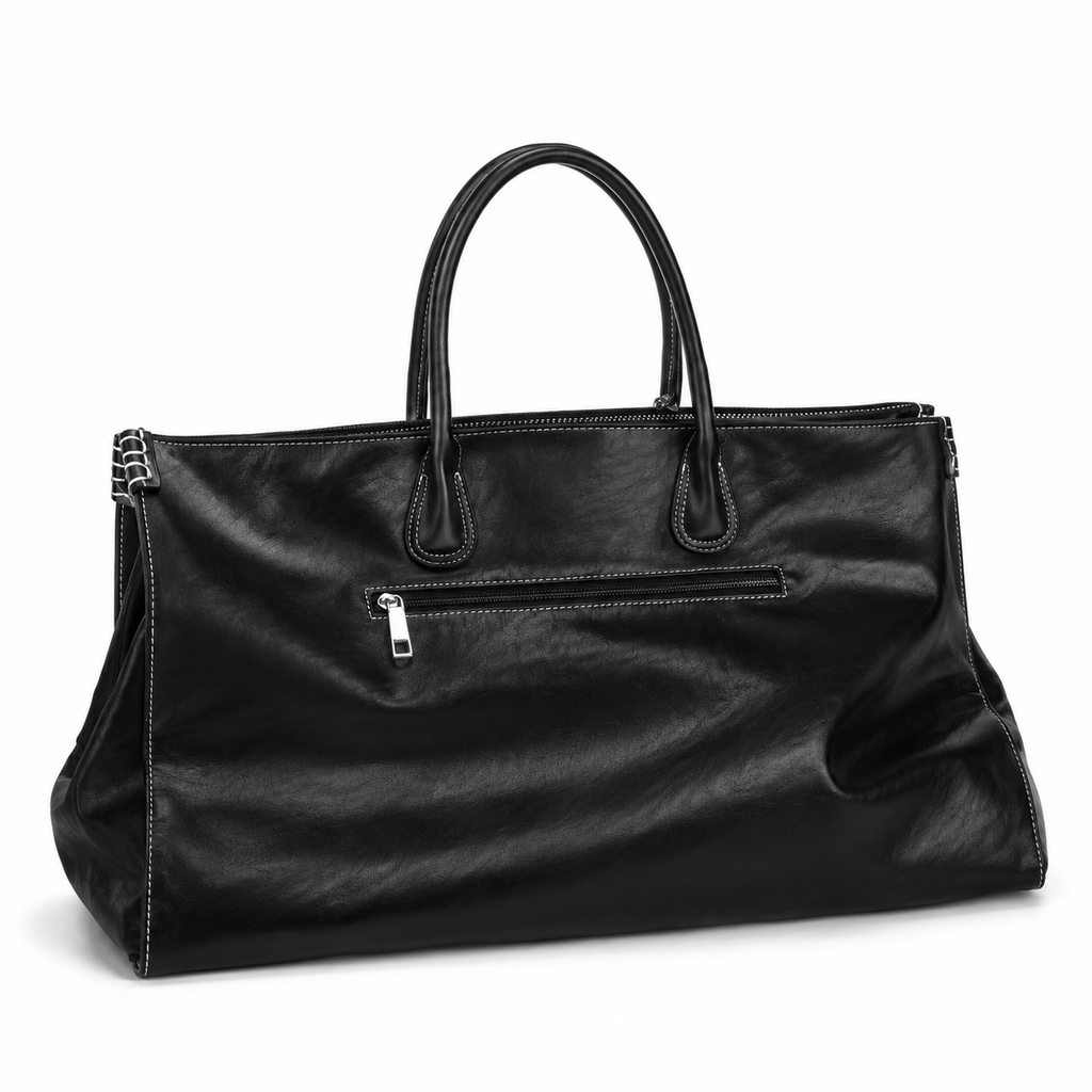 Contrast-Stitch Carryall Bag