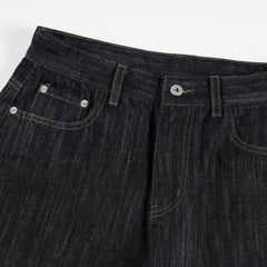 Script-Embroidered Selvedge Jeans