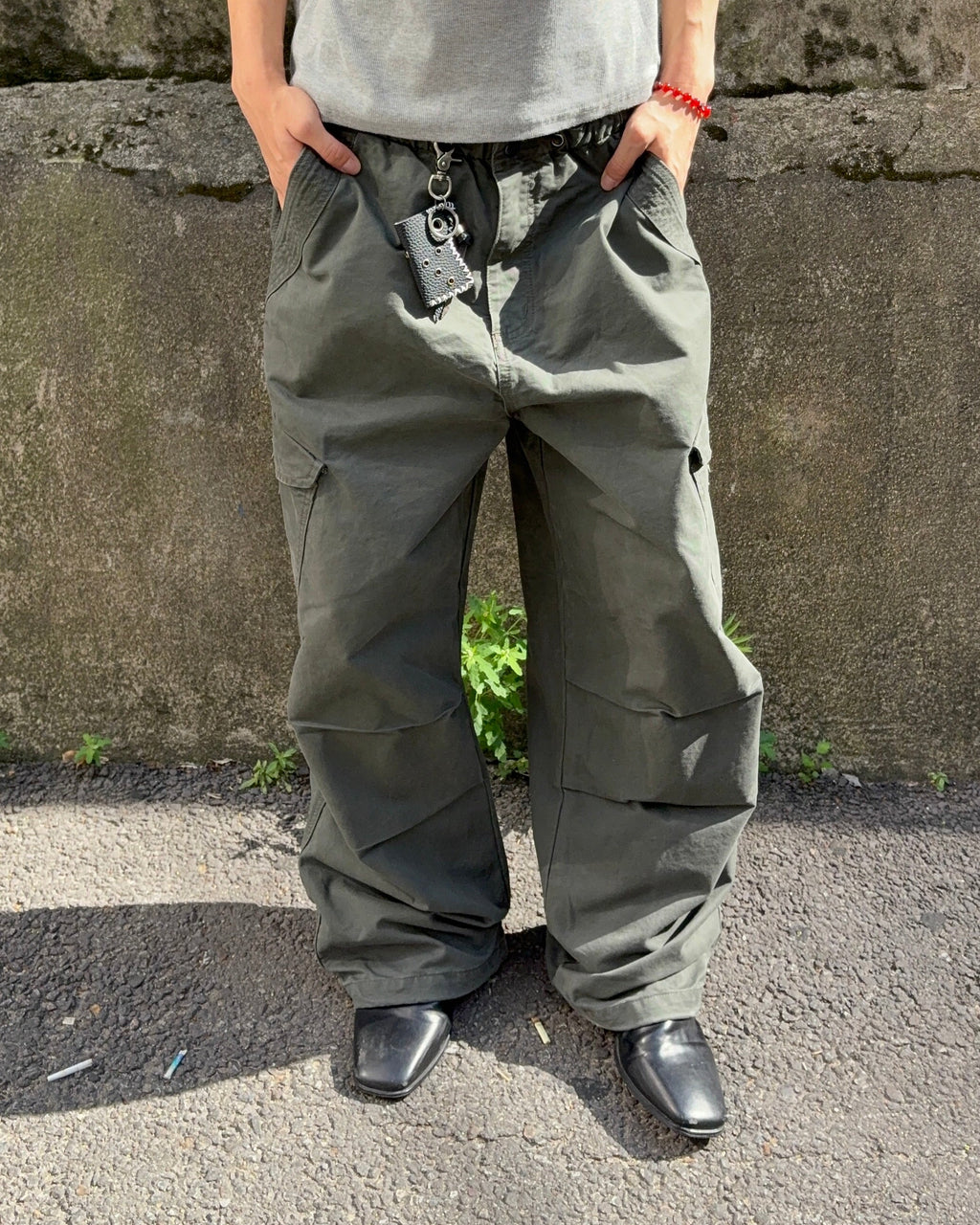 Snap-Pocket Cotton Cargo Pants