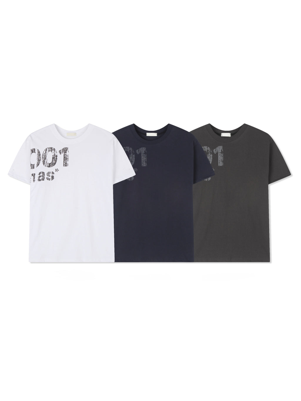 001 Crack Graphic Semi-Crop T-Shirt