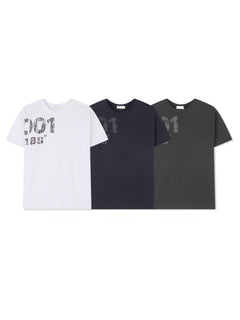 001 Crack Graphic Semi-Crop T-Shirt