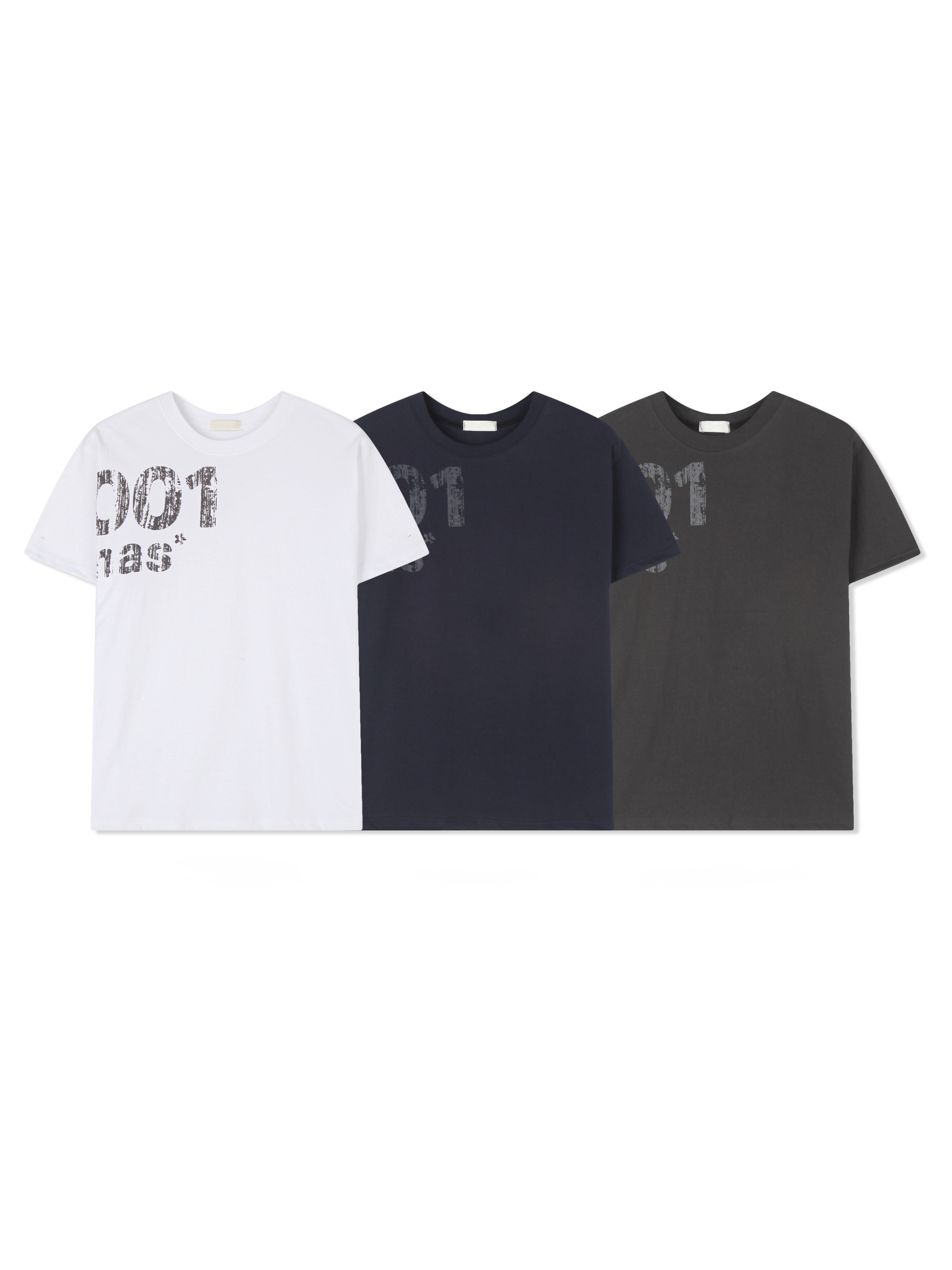 001 Crack Graphic Semi-Crop T-Shirt