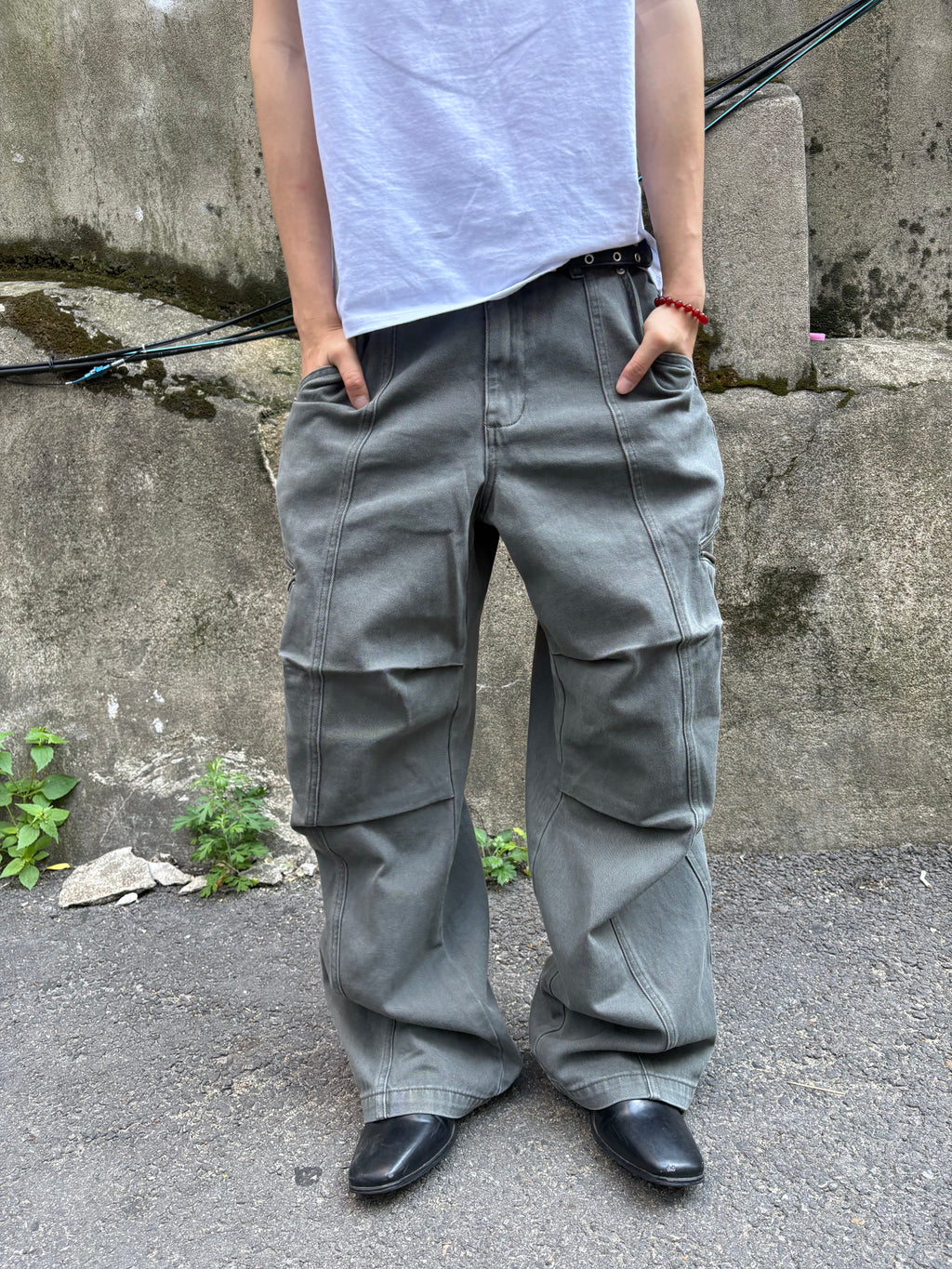 Panel-Dyed Cargo Pants