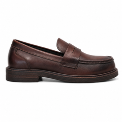 Moc-Toe Leather Penny Loafers